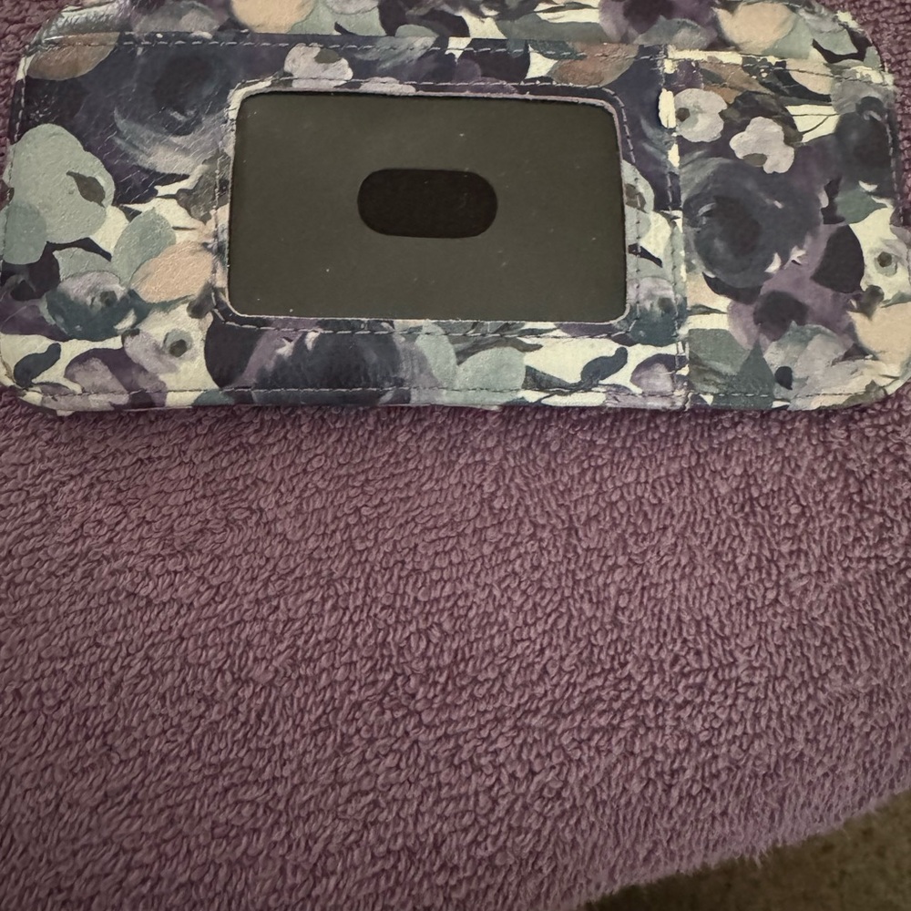 Floral Print Wallet with ID Window